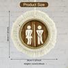 Unisex Restroom Door Sign,Wooden Bathroom Sign Easy To Hang Plaque Women Men Toilet Wall Decor for