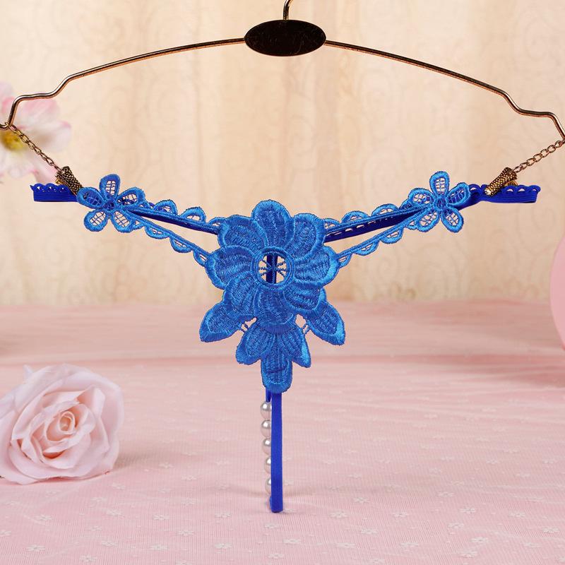 Water-Soluble Flower Bead Thong 3326 - Sexy Panties with Massage Lining