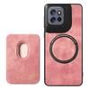 For Motorola Edge 50 Neo 5G Case Compatible with MagSafe Leather Back Cover with Detachable Card Holder
