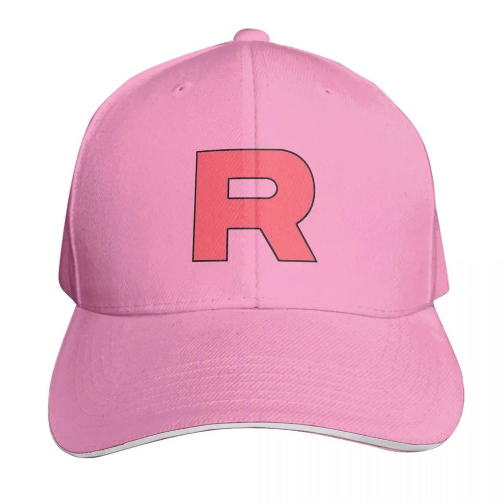 Letter R Team Rocket Logo Cap Fashion Casual Baseball Caps Adjustable Hat Hip Hop Summer Unisex Baseball Hats Polychromatic