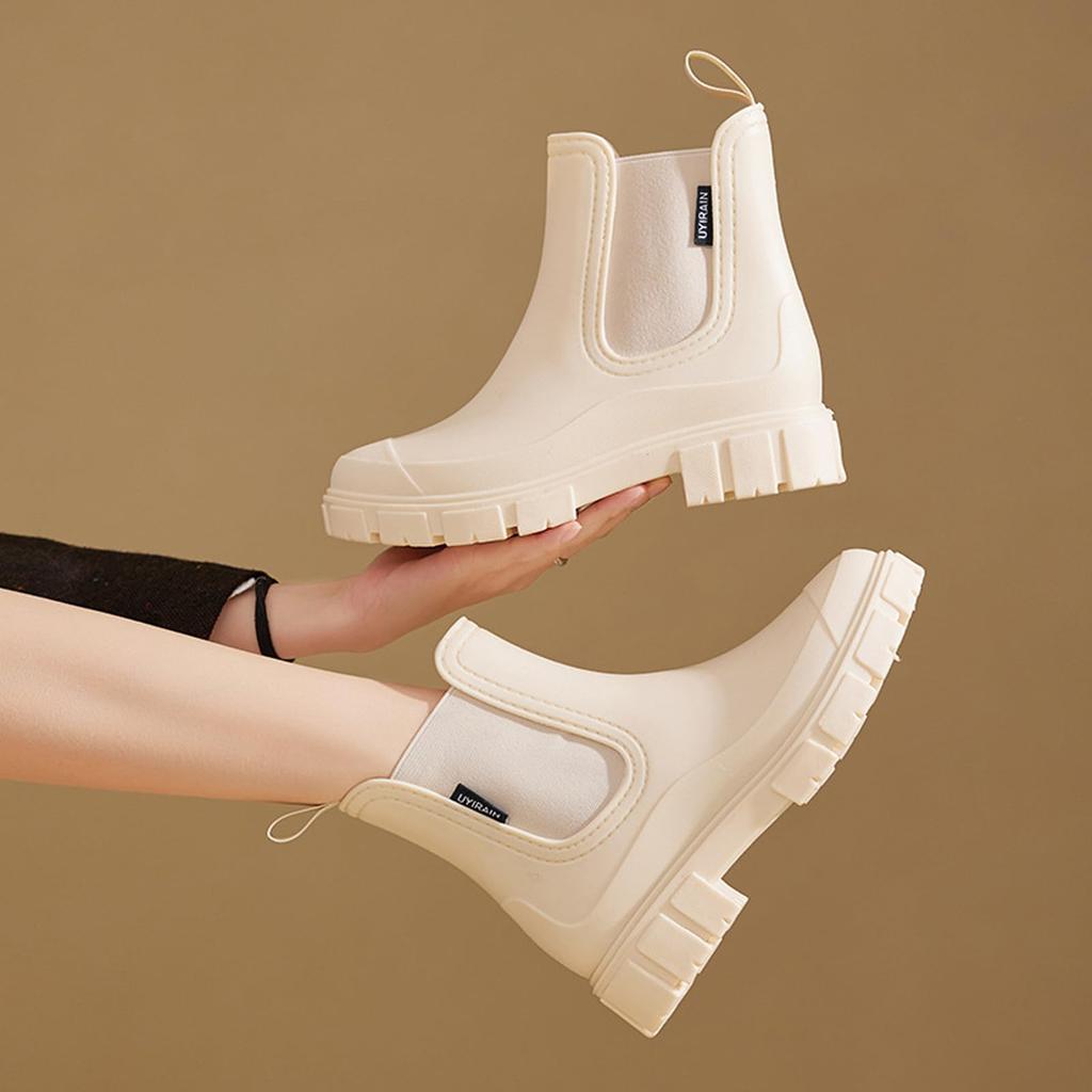 Moerstar Rain Side Short Suitable for Rainy and All Perfect for Outdoor and Work Japanese Shoe Size Women's Boots, Gore, Waterproof, Boots, Non-Slip,