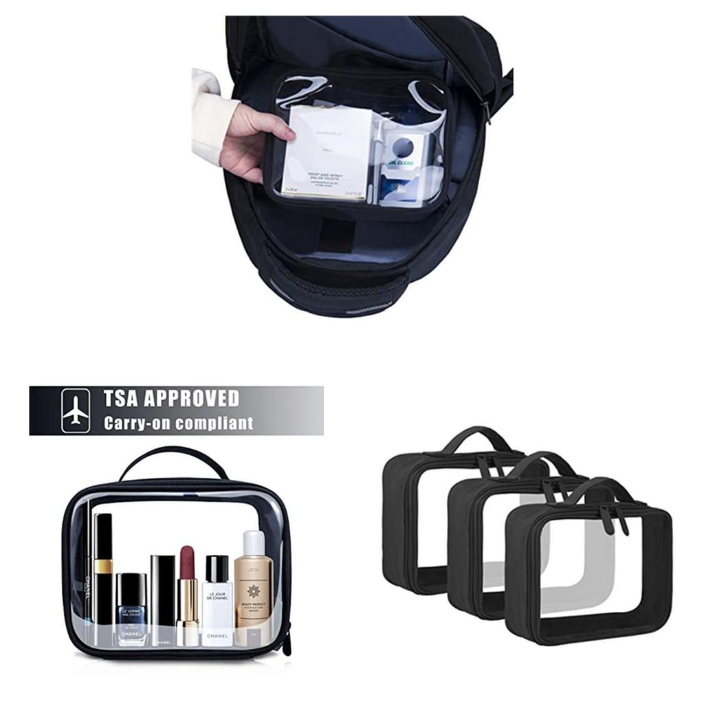Travel Makeup Organizer Pvc Sealed Cosmetic Bag With Wall Mount For Toiletries And Accessories