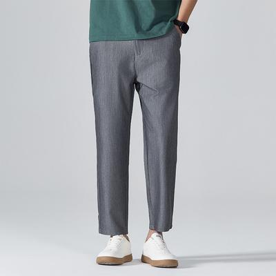 Spring and Autumn New Men's Casual Trousers Loose Fashion Joker Simple Straight Skin Comfortable and Wear-resistant.