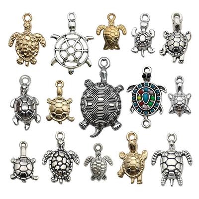 DIY Ocean Turtle Pendant Jewelry Accessory - Small Sea Turtle Charm for Bracelets and Necklaces, Decorative Gift Materials.