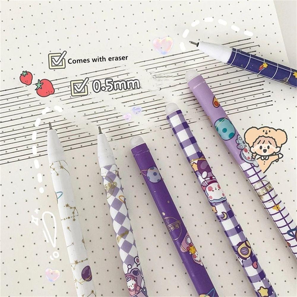 Stationery Press Pen 0.5mm Cartoons Blue Gel Pens Neutral Erasable Pen Student Pen Erasable Pen