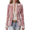 2025 European & American Women's Lapel Long Sleeve Slim Fit Pocket Jacket