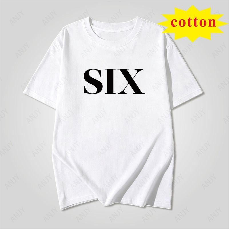 Musical Six Minimalist Printed Tshirt For Both Unisex And Unisex Round Neck Pure Cotton Short Sleeved Top