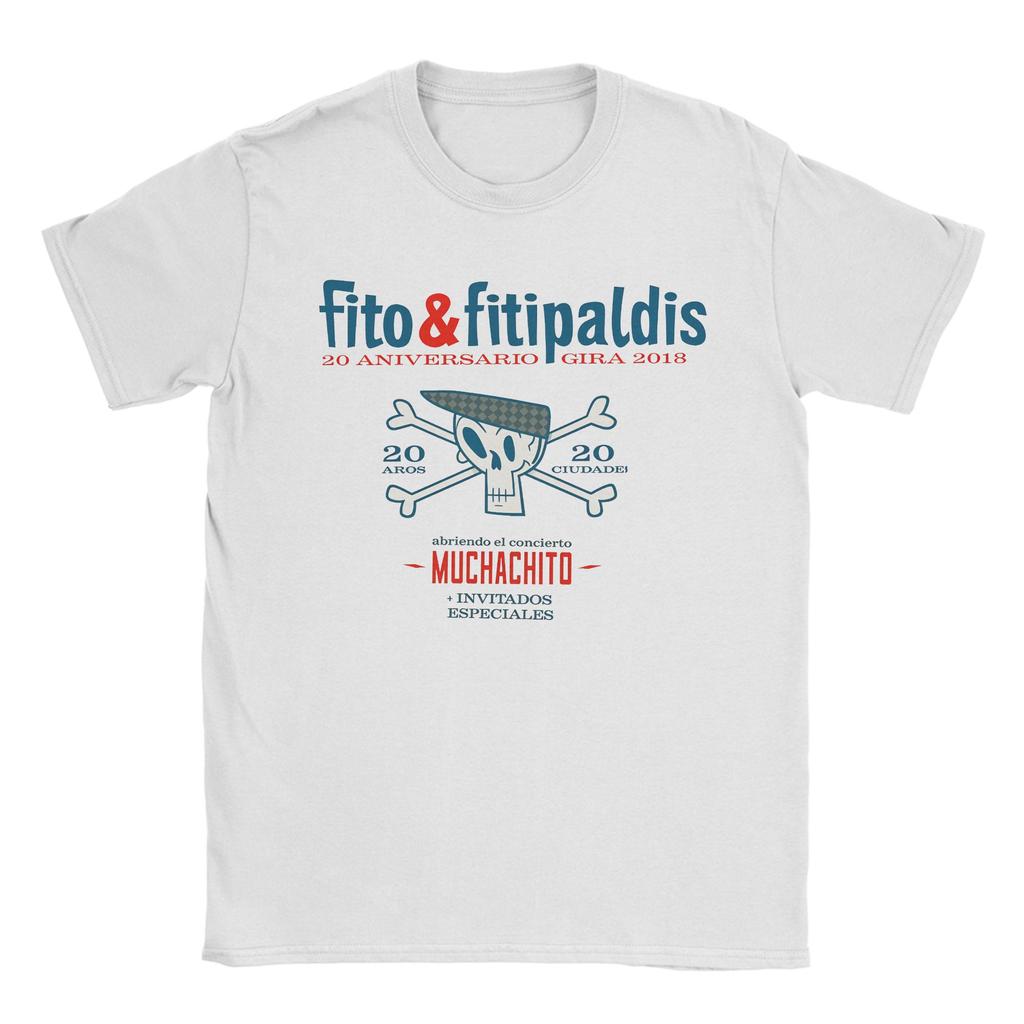Unisex TShirt Fitos Fitipaldis Band Vintage Pure Cotton Tee Shirt Short Sleeve T Shirt Round Neck Clothing Gift Idea