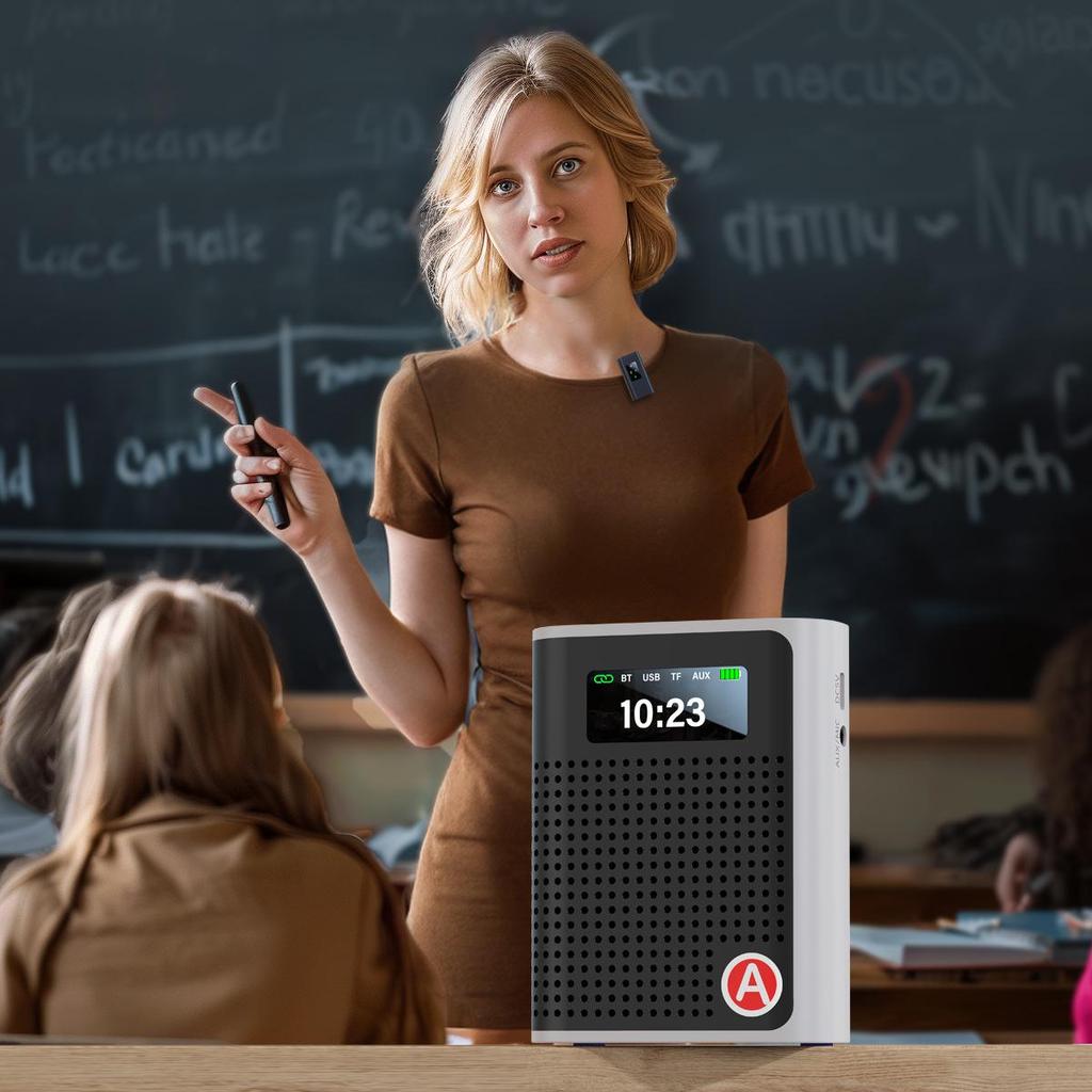 Little Bee Amplifier: Wireless Lapel Microphone & Speaker for Teachers, Tour Guides, and Sales Assistants - No Feedback!