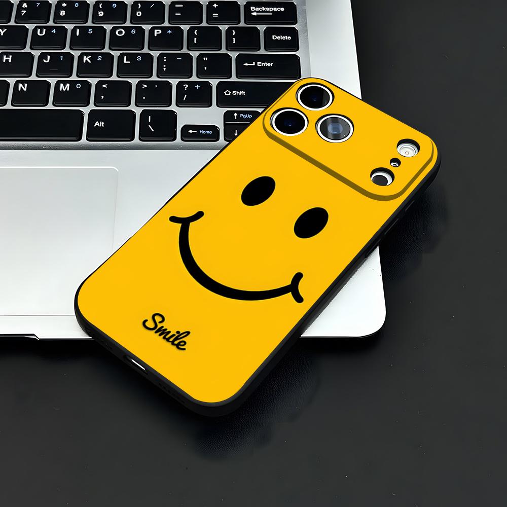

Anime Smile Phone Case For IPhone 17 Air 16 E Pro Max 15 14 13 Mini 12 Pro 11 Max Plus Black Soft Shell iPhone17 Pro Max