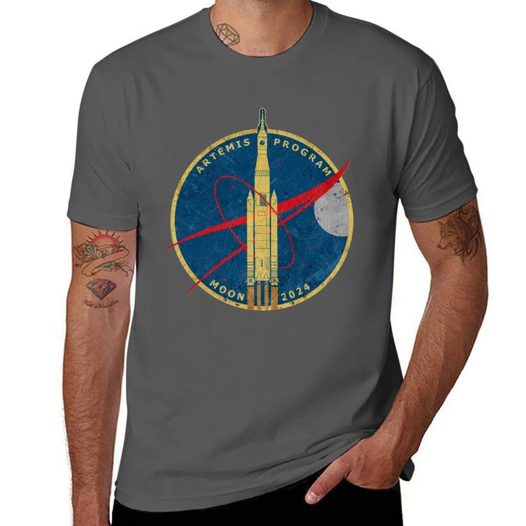 Artemis Program Moon 2024 TShirt T Shirt Unisex Plain TShirt