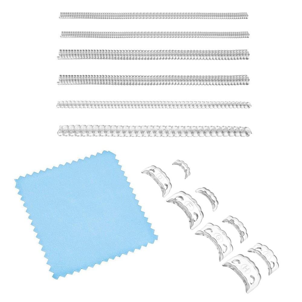 8-Piece Heart-Shaped TPU Ring Adjuster Set - Breathable, Transparent Inner Pads for Resizing