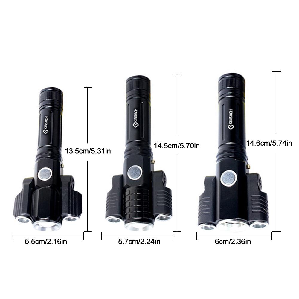 SkyWolfEye Tactical T6 LED+COB Flashlight 30000LM Camping Torch Work Light Lamp