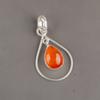 Carnelian Gemstone 925 Sterling Silver Statement Jewelry Handmade Pendant 1.60" PP-3-25