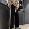 Herenbroeken Trekkoord Elastische taille Wijde pijpen Gestreept Retro Effen Kleur High Street Volledige lengte Losse, zachte, ademende heren joggingbroeken