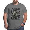 Happiness Cafe Racer Vintage Motorcycle T Shirts Cotton T-Shirts Big Tall Tee Clothes Plus Size Big Size Large 4XL 5XL 6XL