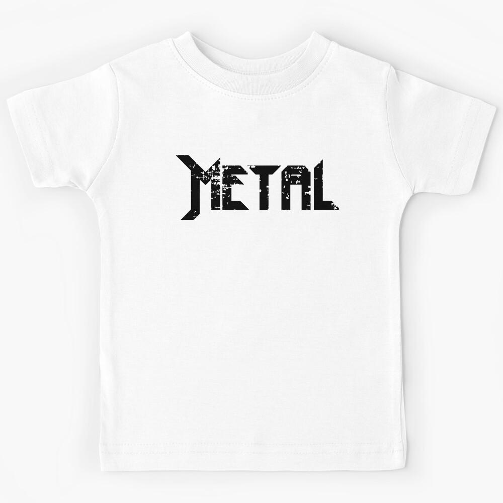 Metal font music design Kids T-Shirt 140