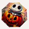 1 Auto Open Pumpkin King, Jack Skellington Themed Colorful 8-rib Portable Umbrella for Men and Women, A Compact Commuting Companion Suitable