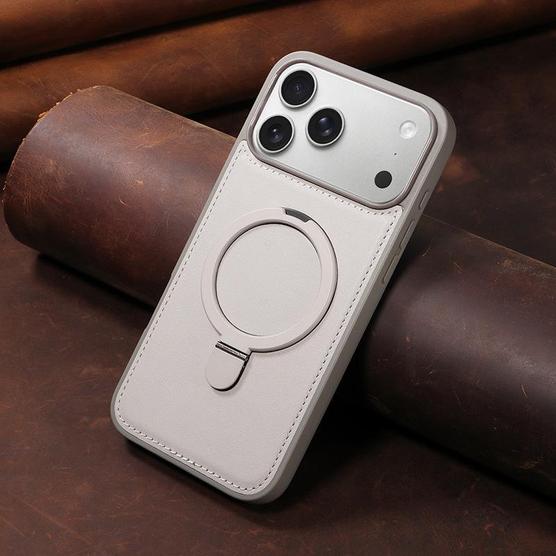The new simple solid color mobile phone protective case is used for the back cover magnetic mobile phone case of the mobile phone wireless holder.