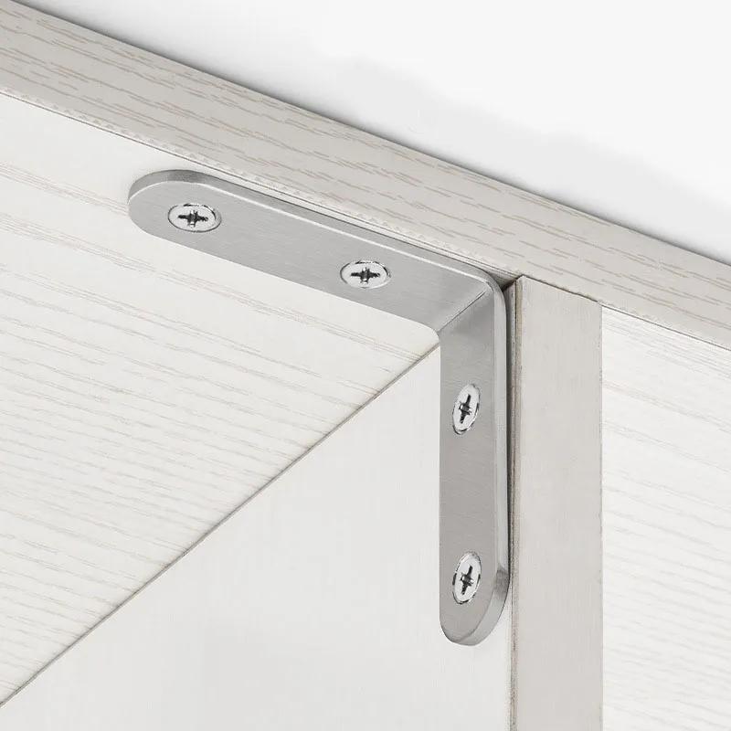 10PCS 90 Degree Angle Corner Brackets Stainless Steel Corner Brace Fastener Wall Brackets Hanger for Shelves,Table,Chair