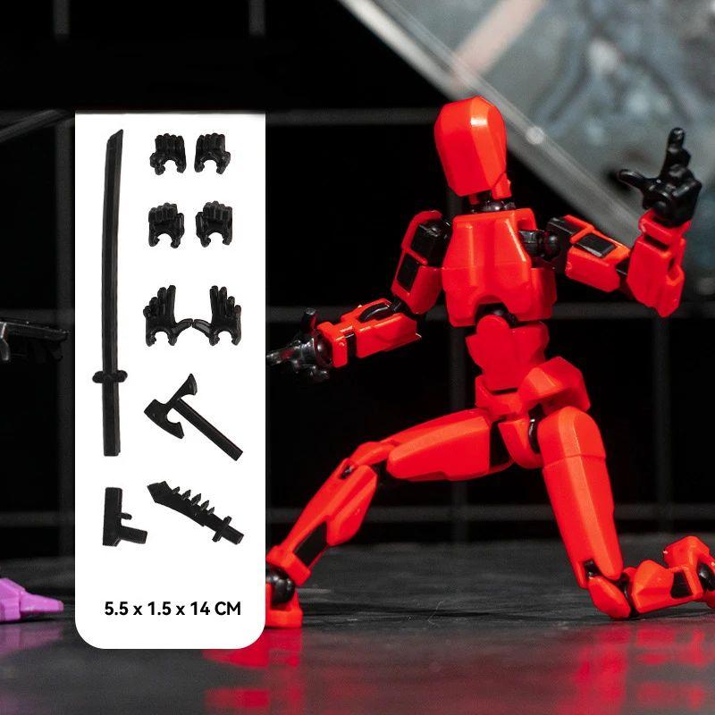 2025 Новая фигурка 13 Фигурка для экшена Фигурка-манекен 3D-печать Многосуставная подвижная фигурка Игрушка подарки для детей красный