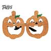 Halloween Party Glasses for Kids Adults, Glitter Glasses Frame Cosplay Party Decoration, Funny Pumpkin Skull Ghost Bat Eyewear Accessory for Party
