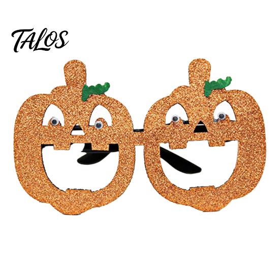 Halloween Party Glasses for Kids Adults, Glitter Glasses Frame Cosplay Party Decoration, Funny Pumpkin Skull Ghost Bat Eyewear Accessory for Party