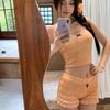 Source a New Internet Celebrity Swimsuit Female Conservative Split Flat Angle Small Chest Hot Spring Vacation Swimsuit