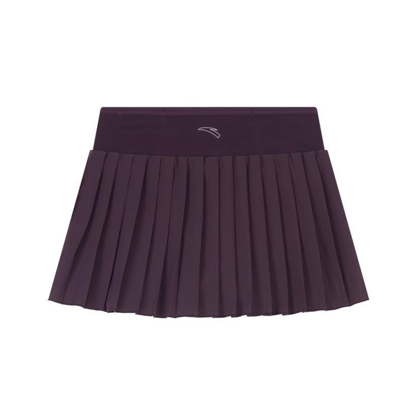 Anta Sports Lifestyle Series Solid Color Mid Waist Soft Comfortable Breathable Versatile Casual Skirt Women skirts 162535201-2