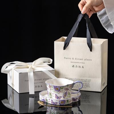 Creative Coffee Cup and Plate Gift Box Set Practical Small Gifts Event Team-building Gifts Wedding Souvenirs and Opening Return Gifts