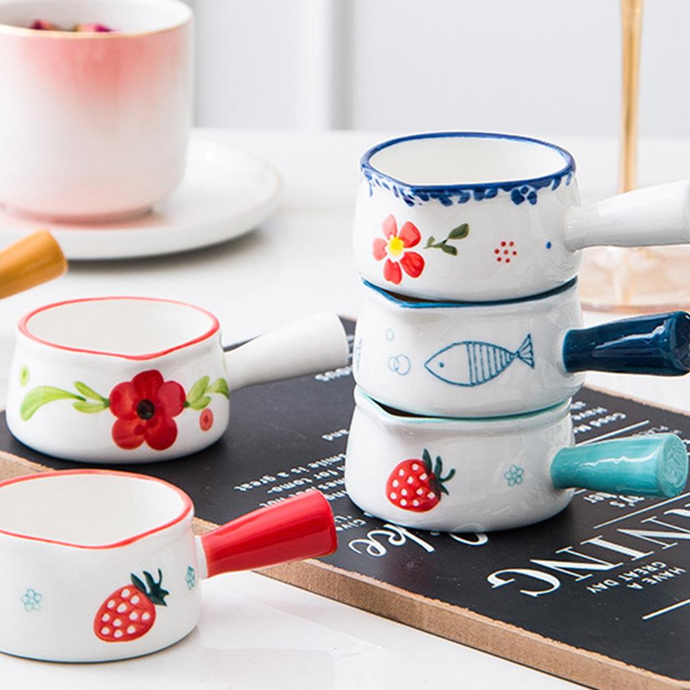 Ceramic Steak Sauce Dish Mini Milk Pot Elegant Small Milk Jug Coffee Jar Kitchenware for Hot Cold Drinks Coffee Jar