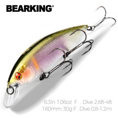 BEARKING 160mm 30g Dobre przynęty Różne kolory Minnow Crank Wolfram System ciężarków Wobbler Model Crank Sztuczna przynęta