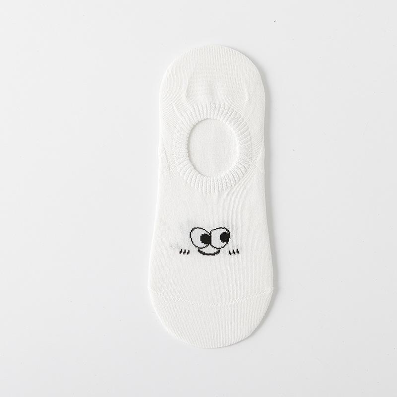 

Women s Boat Socks, Spring and Summer Thin Cotton Socks That Don t Fall Off, Silicone Anti-slip Summer Invisible Socks, Eye Short Socks 1 pair білий