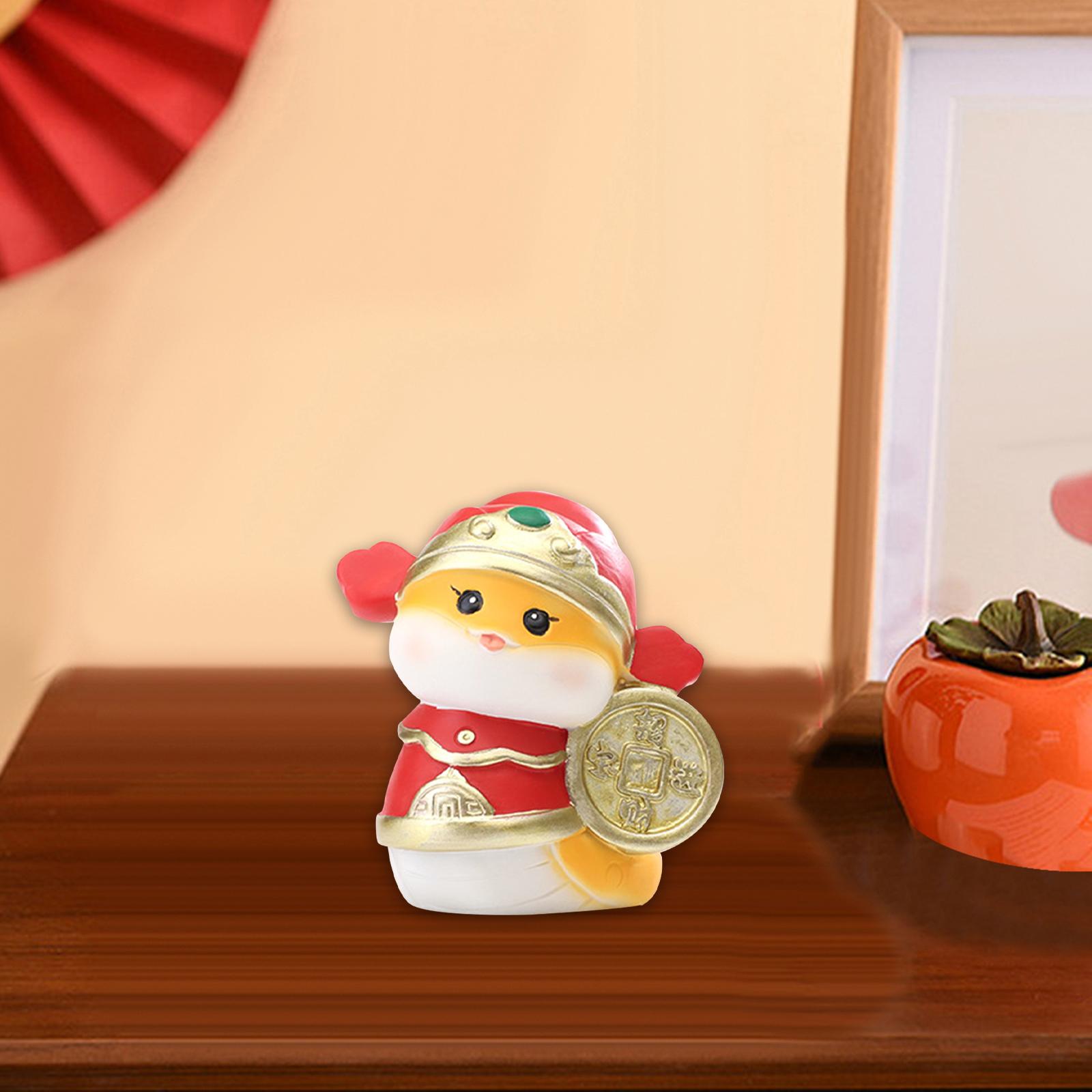 

Cute Snake Statue Cartoon Snake Sculpture Collecting Chinese Feng Shui Figurine Desktop Decoration for Office Shelf Balcony