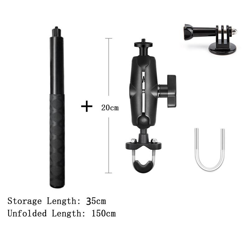 Time Invisible Selfie Stick for Insta360 X4 X3 X2 GoPro 12 11 10 9 8 DJI Action 4/3 SJCAM Selfie Stick Bundle Handle 7