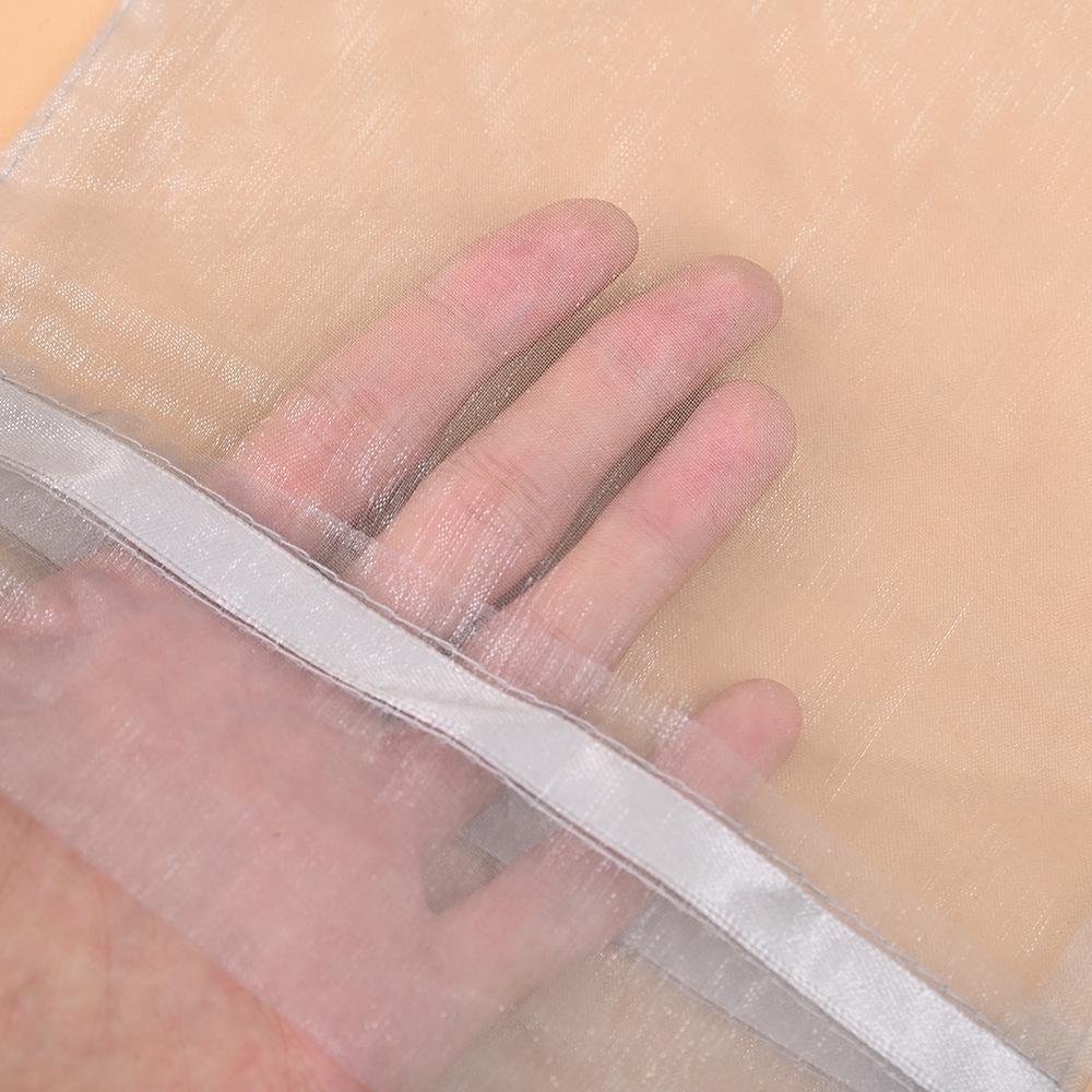 Grauer Perlen-Netzbeutel mit Kordelzug für Kosmetik, Hochzeiten oder Süßigkeitengeschenke