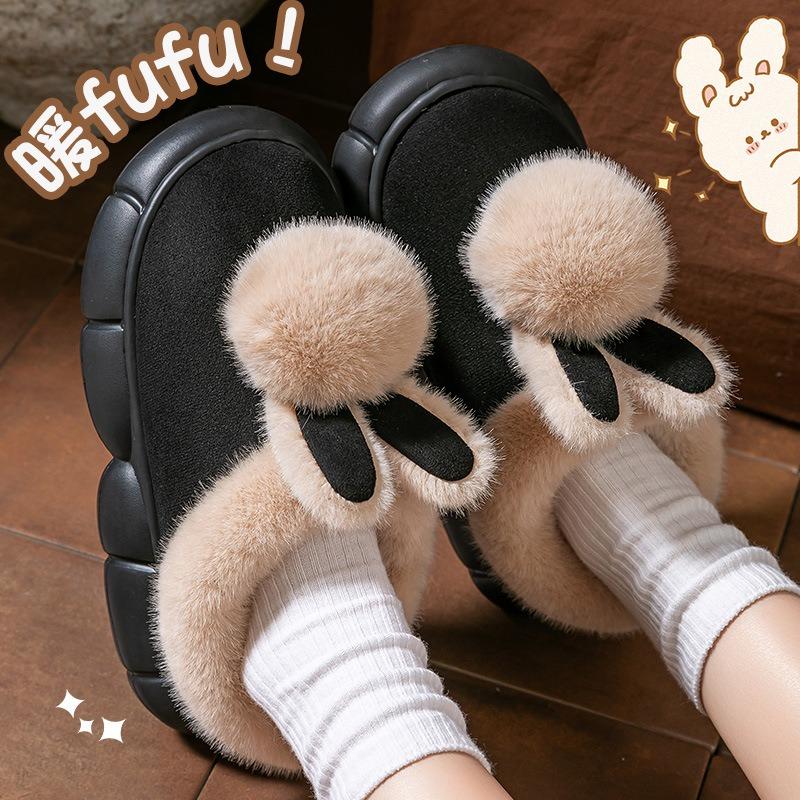 Cotton Slippers Women's Winter Bag Heel New Indoor Home Warm Non-slip Thick-soled Plush Confinement Cotton Shoes Autumn and Winter