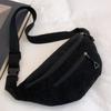 1pc Women's Corduroy Satchel Bag with Adjustable Strap Solid Color Crossbody Backpack Suitable for Travel, School, Zipper Closure Minimalist Handbag