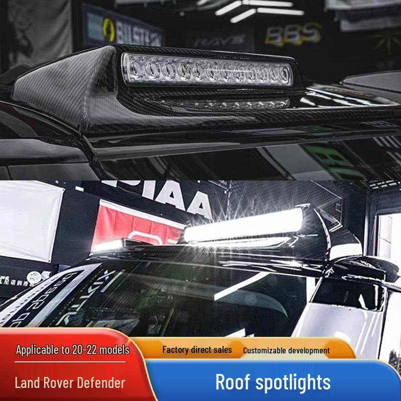 Carbon Fiber LED Roof Light for Land Rover Defender '22 - Off-Road Auxiliary Spotlight