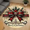 1pc Christmas Merry Christmas Round Chair Mat Area Rug - Non-Slip, Floor Mat for Office, Bedroom, and Indoor Decor -1002002