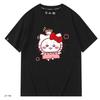 Childrens Tshirt Katie Cat Pudding Dog Cartoon Printed Parent Child Wear Summer New Cotton Boys and Girls Short Sleeves