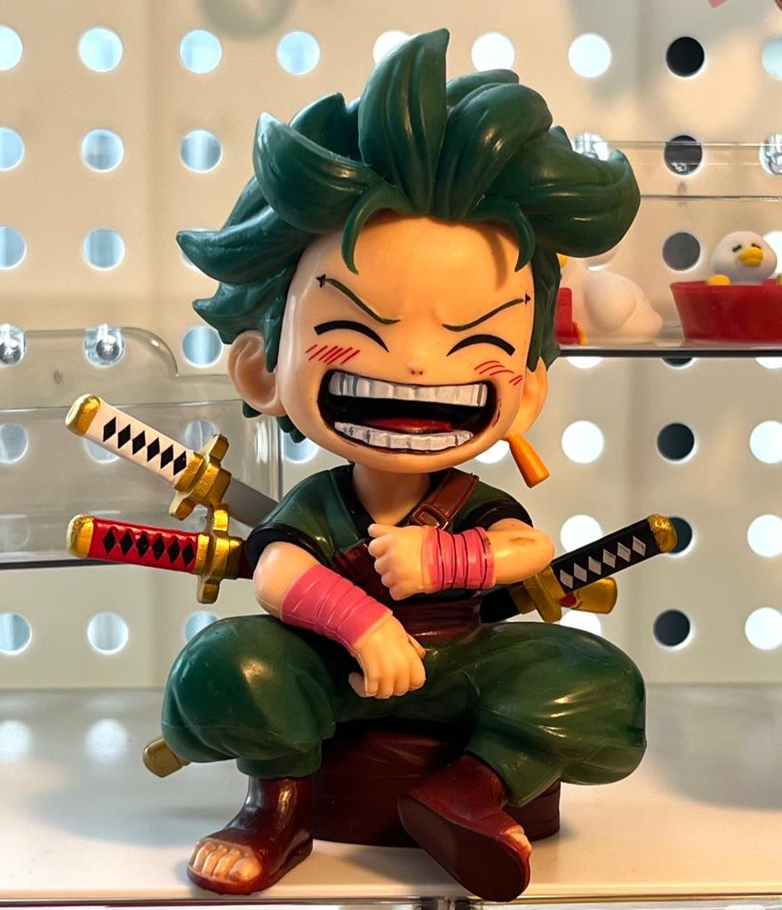1-3pcs One Piece Anime Figure Sitting Laughing Luffy Action Figures Kawaii Sanji Zoro Figurine Collection Toys Doll Gift Model