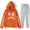Autumn Winter Lil Peep "The Peep Show" Graphic Printed Hoodies Sweatpants Set Fashionable Casual Warm Sports Long Sleeved Pants Men's Sport Wear