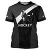 T-shirt Sportiva Estiva da Uomo con Stampa 3D e Girocollo