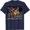 Somebody's Feral Aunt Retro Raccoon Drinking Iced Coffee Unisex T-Shirt