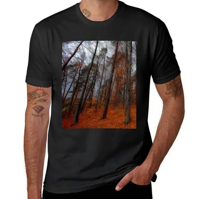 Forest in the Fall T-Shirt Short sleeve tee Blouse korean fashion clothes