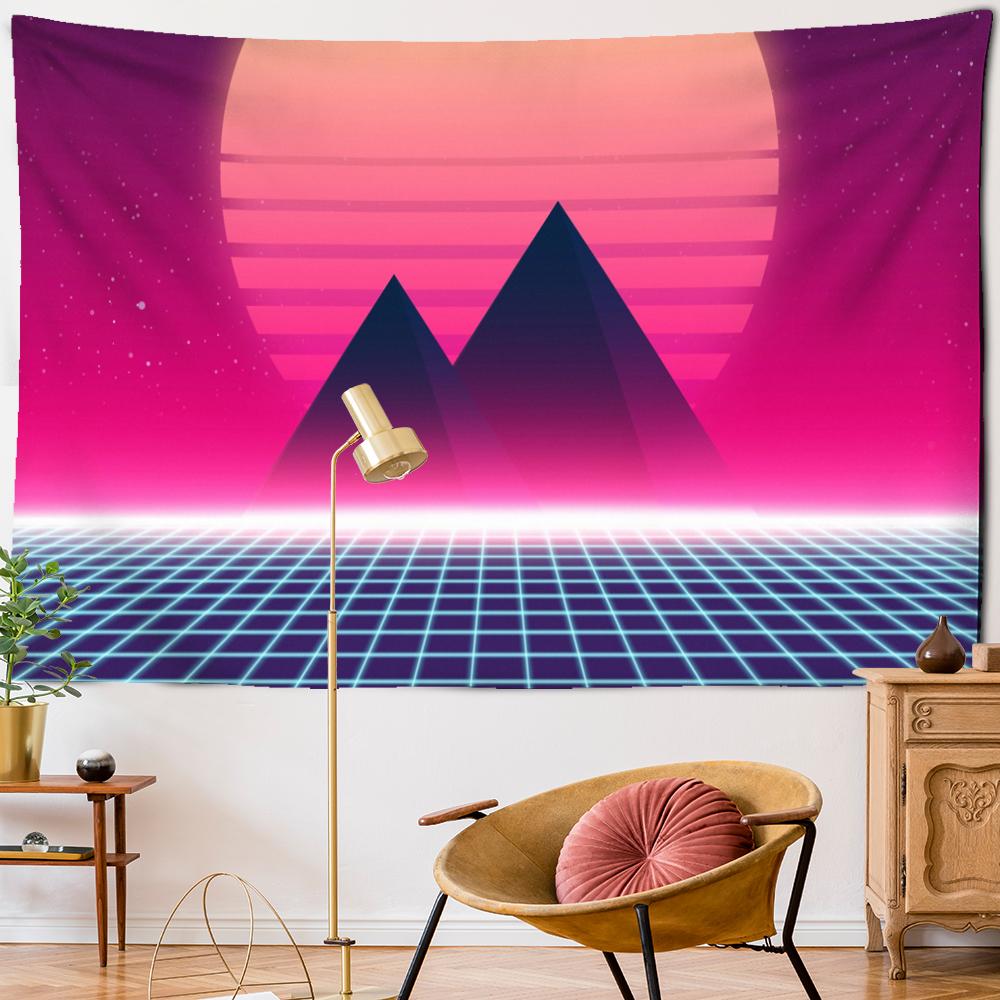 Science Fiction Oil Painting Tapestry Wall Hanging Bohemian Cartoon Hippie Psychedelic Carpet Art Room Home Decor