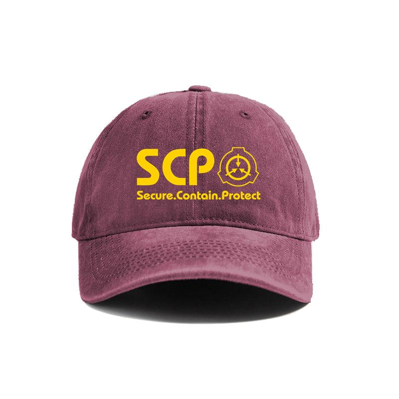 SCP Foundation Bezpečně Udržovat Chránit Baseballová Čepice Opotřebované Klobouky Čepice Unisex Retro Venkovní Letní Nastavitelná SCP Čepice MZ-153