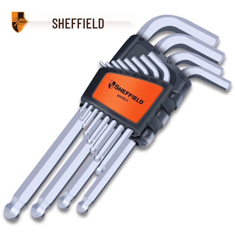 Sheffield S050013 12-Piece Imperial Extra Long Ball-End Hex Key Set