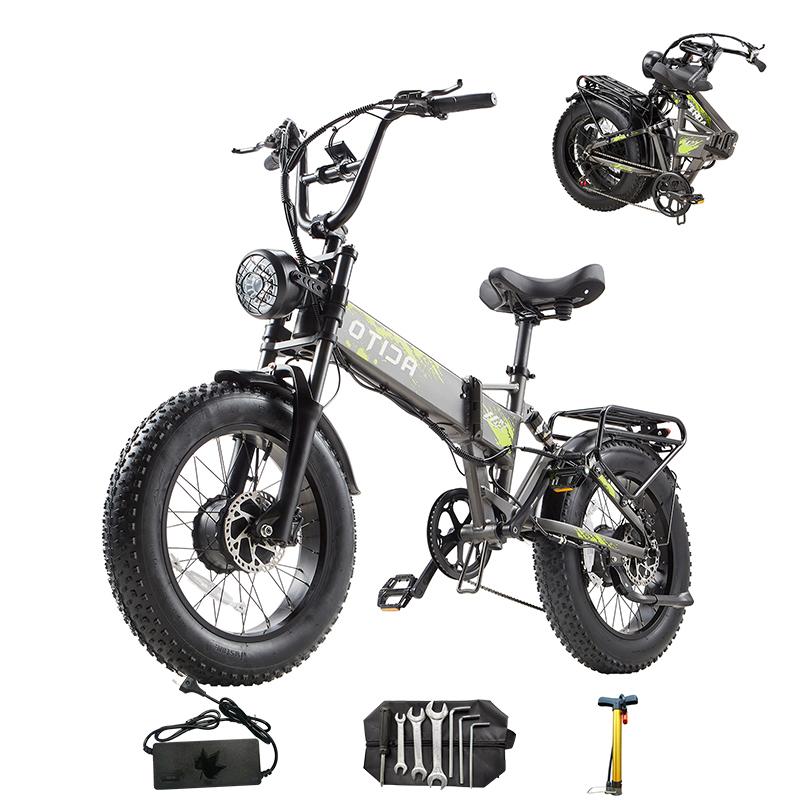 BURCHDA New RX10 Dual Motors 2500W 50 KM/H Foldable Electric Bike 48V20AH Lithium Battery 20-inch 4.0 Fatbike Electric Bike